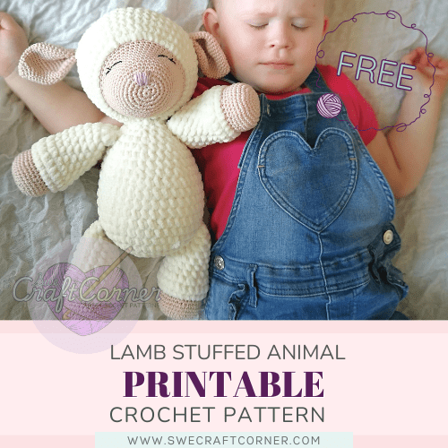 Printable crochet pattern stuffed lamb (2)
