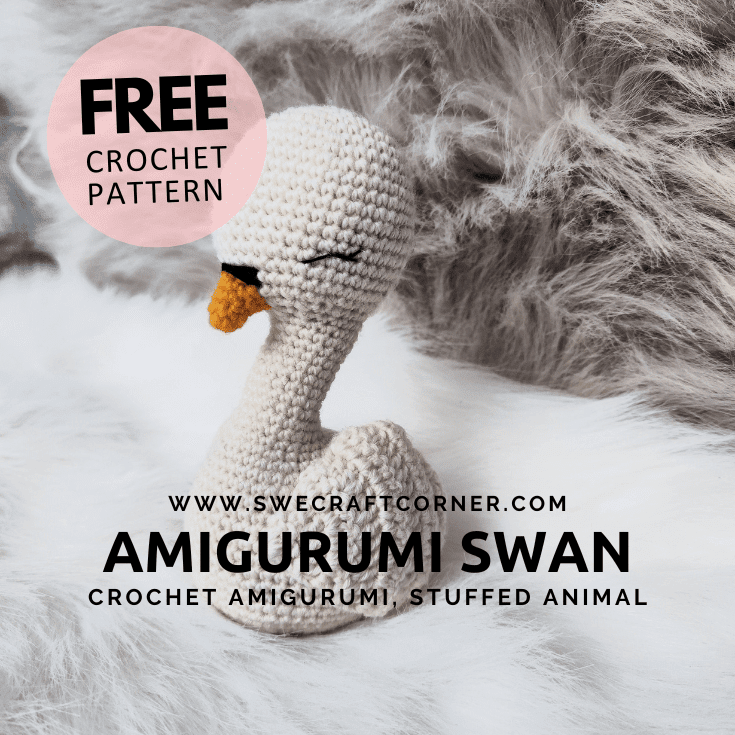 FREE crochet pattern – Amigurumi, Swan