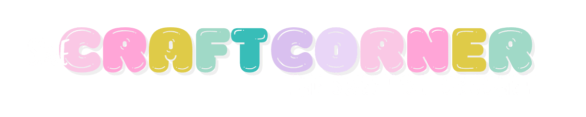 colorful swecraftcorner logo for darkmode with white text the sweetest crochet